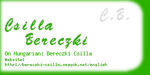 csilla bereczki business card